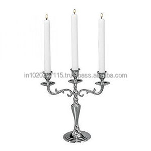 <b>Tall</b> arm aluminum candelabra for luxurious home entryway <b>table</b> centerpiece wedding banquet and festive decor - Product Image 1