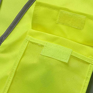 Gilet de sécurité réfléchissant haute visibilité avec fermeture éclair et bandes argentées pour hommes, gilet de haute qualité à prix avantageux - Product Image 5