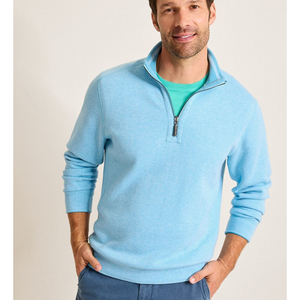 Men Premium Quarter <b>Zip</b> Pullover Polyester Cotton Blend Best Stitching Europe Fashion Apparel - Product Image 3