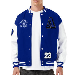 Chaqueta Varsity Personalizada de Alta Calidad para Hombre, Chaqueta Bomber con Bordado de Letras, Fabricante - Product Image 6