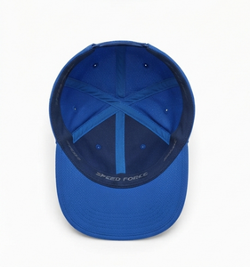 Custom Large Head Speed Blue Sporty Cap Moisture wicking Breathable Polyester Unisex <b>Hat</b> for Spring Summer Outdoor Activities - Product Image 2