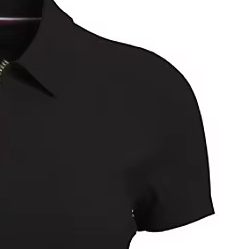 Polo pour femme noir, respirant en maille, anti-boulochage en coton, infroissable - Product Image 3