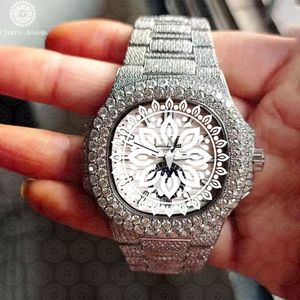Montre de Luxe Charm Jewells en Acier Inoxydable 40mm, Mouvement Mécanique Analogique, Bracelet Tendance pour Homme, Boîtier en Verre Cristal, Étanchéité 10 ATM - Product Image 1