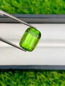 Peridoto natural, corte cojín, piedra preciosa verde, piedra de nacimiento de agosto, piedra suelta brillante para joyería fina - Product Image 3