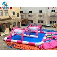 Abri de piscine gonflable commercial pour enfants, thème dessin animé, en PVC 0.9, auvent de sol, pour locations événementielles, taille et couleur personnalisables