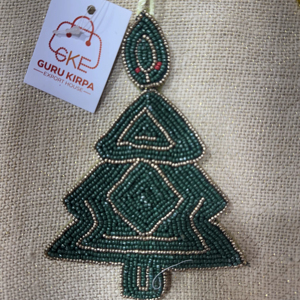 Colgante de alta calidad hecho a mano, estilo bohemio cristiano, con perlas de imitación y cuentas de vidrio lampwork en forma de símbolo de la paz, para bolso. - Product Image 1