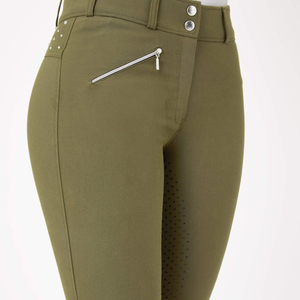 Pantalons d'équitation pour femmes, avec patchs en silicone aux genoux, tissu extensible à séchage rapide, vêtements de sport confortables pour l'entraînement. - Product Image 3