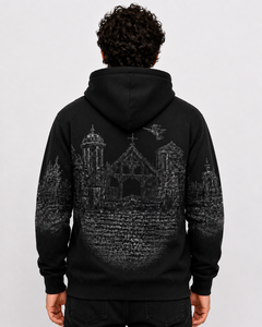 Sudadera con Capucha de Algodón Personalizada para Halloween, Estilo Gótico Urbano, Fabricación OEM - Product Image 4