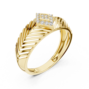 UNISEX CHEVRON LAB GROWN DIAMOND RHODIUM PLATED MINIMALIST <b>STATEMENT</b> <b>RING</b> 18KT ROSE GOLD WEDDING/ENGAGEMENT/GIFT DAILY OFFICE - Product Image 6