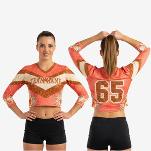 เสื้อครอปท็อปสำหรับฝึกซ้อมเชียร์ลีดเดอร์ ทรงสปอร์ตสวมใส่สบาย ออกแบบมาสำหรับทีมเชียร์และเต้นรำ เสื้อครอปท็อปน้ำหนักเบา รุ่น 2026 มีจำหน่ายแล้ว - Product Image 1