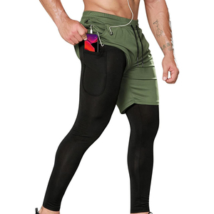 Nouvel Arrivage Short de bain Awrah pour hommes musulmans, double couche, taille mi-haute, avec compression interne, couleur unie, style modeste - Product Image 6
