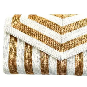 Pochette perlée faite main professionnelle, brodée, style luxe tendance, robuste, légère, écologique, portable, pour soirée - Product Image 1