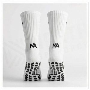 Crew <b>Socks</b> Geometric Pattern Blue Breathable <b>Running</b> <b>Socks</b> for Adults Spring Season - Product Image 2