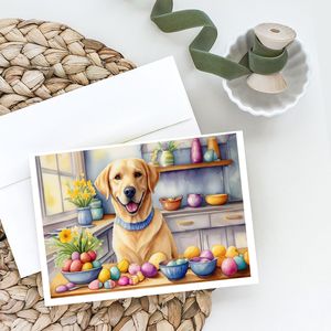 Whimsical อีสเตอร์สีเหลืองลาบราดอร์รีทรีฟเวอร์แพ็ค8การ์ด A7เปล่าพร้อมซองจดหมาย5x7การ์ดอวยพรตกแต่ง - Product Image 2