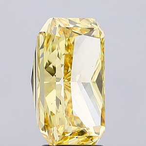 Diamant de laboratoire CVD certifié, pierre précieuse en vrac, élégant bijou de luxe, scintillant, taille coussin, jaune vif - Product Image 3
