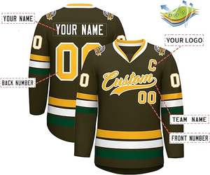 Jersey de hockey sobre hielo de diseño personalizado de alta calidad para hombres adultos, ropa deportiva, diseños bordados por sublimación, jersey de hockey sobre hielo - Product Image 5