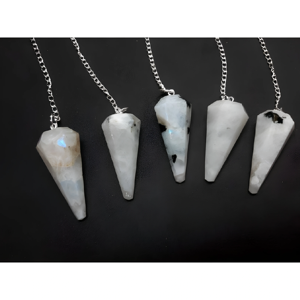 Pendentif en pierre gemme facettée avec chaîne en argent, boule de cristal transparente, décoration d'intérieur, outil de Feng Shui, artisanat en pierre polie - Product Image 6