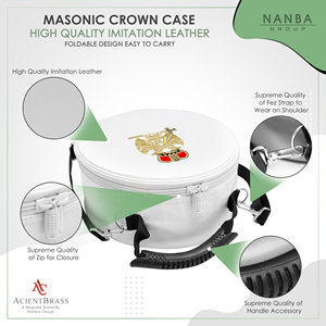 NANBA GROUP Étui de transport souple et léger en cuir pour casquette de Rite Écossais Maçonnique 33ème Degré, avec fermeture éclair, 10x22cm - Product Image 5