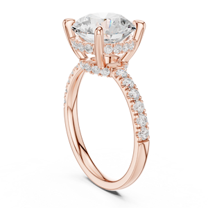 Componente de Anillo Halo Redondo Grande Personalizado, Diseño de Anillo con Gemas Redondas de Varios Tamaños, Plano de Diseño Pre-Producción - Product Image 6