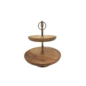 ไม้2ชั้นทำจากอลูมิเนียมสีทองไม้มะม่วง - Product Image 1