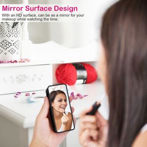 Réveil numérique intelligent sans fil V5.0 avec radio FM, miroir LED et haut-parleur - Product Image 2