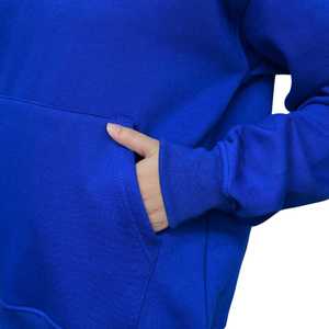 Sweat-shirts à capuche en coton polyester imprimé pour femmes, bleu royal, décontracté, coupe ample, manches longues, confortable et tendance - Product Image 5