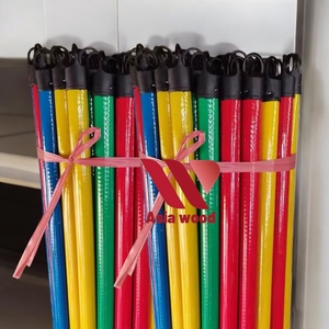 Fulmex FM-BR Color PVC Coated Eucalyptus <b>Wood</b> Broom & Dustpan Set with Palm Stick Vietnam Origin - Product Image 6