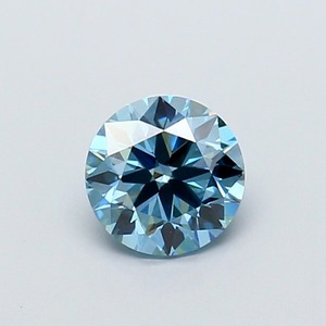 Diamant CVD cultivé en laboratoire, forme ronde, 1,02 carat, bleu vif fantaisie, clarté VS1, polissage excellent, pierre précieuse brute brillante. - Product Image 1