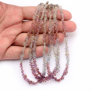Zafiro AAA de 2.5x4mm-3x5mm, forma de lágrima, facetado, natural, multicolor, piedra preciosa, cuentas sueltas para joyería. - Product Image 2