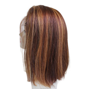 Perruque bob en cheveux humains de qualité supérieure, 8 pouces, avec fermeture en dentelle 4x4, style lisse, disponible en plusieurs couleurs - Product Image 6