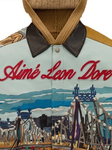 Chaqueta Bomber de Cuero Genuino Premium para Hombre, Chaqueta de Moda Urbana, Chaqueta Jeff Hamilton Aime Leon Dore - Product Image 3