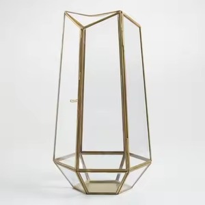 Contemporary Design Metal Terrarium Glass Planter Decorative Indoor Plant Holder Home Accent - Product Image 4