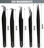 Pinces professionnelles en acier inoxydable pour extensions de cils, pinces classiques pour cils volumineux, outil de précision pour cils individuels