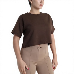 เสื้อยืดคอกลมสีพื้นเรียบง่าย ระบายอากาศได้ดี เป็นมิตรกับสิ่งแวดล้อม ไซส์ใหญ่ สำหรับผู้หญิง สวมใส่สบายๆ ในฤดูใบไม้ร่วง พร้อมกางเกงขายาวสีขาว - Product Image 2