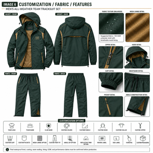 Chaqueta Deportiva Impermeable con Capucha Unisex, Combinación de Colores Personalizada, Diseño de Paneles con Mangas Raglán, Tejido Cortavientos Softshell Ecológico - Product Image 3