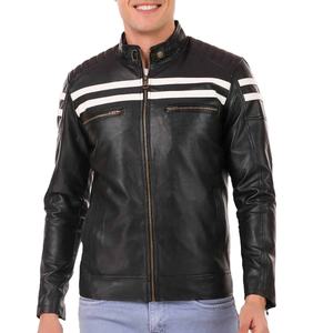 Chaqueta de cuero para hombre de embalaje personalizado hecha en Stitchmode de Pakistán de alta calidad, chaqueta de motorista para hombre de peso pesado de nuevo estilo - Product Image 1