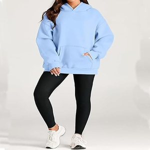 Sudadera con Capucha Extra Grande para Mujer, con Logotipo Personalizado, de Forro Polar Ecológico, Impermeable, 320g, con Bolsillo Delantero - Product Image 6