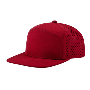 หมวกแก๊ปแบบ Snapback 7 แผง พรีเมียมสั่งทำพิเศษ ระบายอากาศได้ดี ตัดด้วยเลเซอร์ แต่งรูระบายอากาศ สไตล์สตรีทแวร์ รับผลิตแบบ OEM ODM ขั้นต่ำน้อย คุณภาพสูง ผ้าแคนวาส - Product Image 2