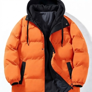 Chaqueta Acolchada con Capucha para Hombre, Abrigo Aislante de Invierno, Ligera, Cálida, Resistente al Viento, Tejido de 300g, Estilo Casual Urbano - Product Image 6