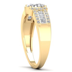 แหวนหมั้นเพชรโมอิสซาไนต์ REYES Luxury เงินแท้ 925 รับรองโดย GRA ชุบทอง 14K ของขวัญแต่งงาน เครื่องประดับชั้นดีสำหรับผู้หญิง - Product Image 3
