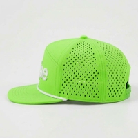 Casquettes de golf personnalisées OEM à 7 panneaux, perforées, découpées au laser, à visière plate et structurées, ODM, faible MOQ, usine de casquettes