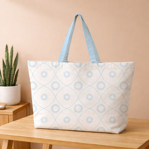 Sac fourre-tout en tissu de coton, sac de courses réutilisable et durable avec longues poignées, facile à transporter pour un usage quotidien - Product Image 2