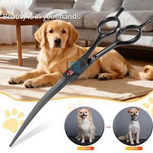Ciseaux de toilettage pour animaux de compagnie courbés, style unique, best-seller, acier inoxydable, haute qualité, produit phare - Product Image 2