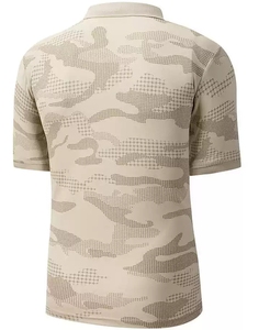 เสื้อโปโลแขนสั้นลายพรางสีเขียวสำหรับผู้ชาย แห้งเร็ว ผ้าถัก โพลีเอสเตอร์ 100% สวมใส่สบาย ทรงปกติ - Product Image 3