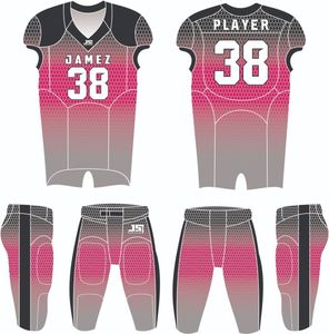 Conjunto de Uniforme de Fútbol Americano Personalizado |   Jersey y Pantalones Sublimados |   Ropa de Equipo de Manga Corta para Tallas Grandes - Product Image 5