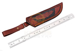 Étui de ceinture pour couteau de chasse en acier Damas fait main sur mesure, étui de transport pour couteau EDC de camping en plein air, OEM - Product Image 2