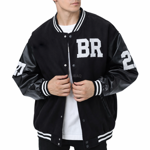 Chaqueta Varsity Formal Personalizada para Hombre, Mezcla de Lana, Estilo Béisbol, con Logotipo Frontal - Product Image 1