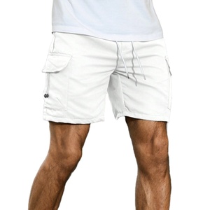 Short de fitness pour hommes 2025 sur mesure pantalon de sport en coton noir imprimé de logo écologique décontracté pour la course et l'exercice - Product Image 1