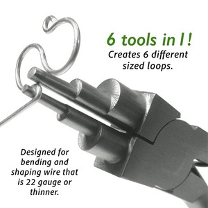 Pince à boucler les fils The Beadsmith 6 étapes, 2 à 9 mm, outil de fabrication de bijoux pour la création de boucles et de anneaux de jonction, 5,5 pouces, ZetomedPro - Product Image 5
