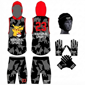 Uniformes de Fútbol Americano 7v7 para Adultos, Transpirables, Impresos, Personalizables, Sublimados, Conjunto de Uniforme con Bandera, Paquete para Equipo - Product Image 1